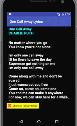 One Call Away Lyrics 2