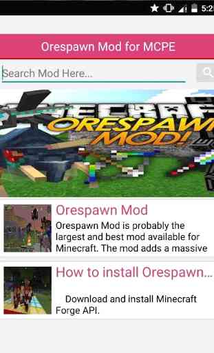 Orespawn Mod for MCPE 2