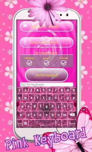 Pink Color Keyboard Themes 1