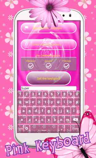 Pink Color Keyboard Themes 2