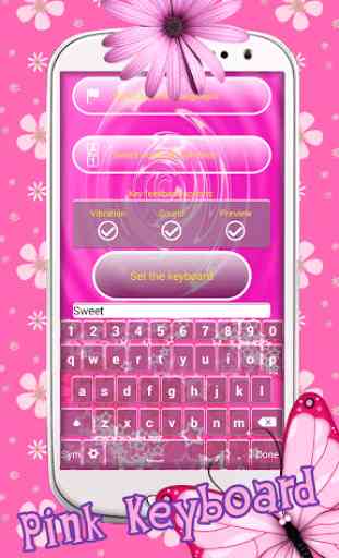 Pink Color Keyboard Themes 4