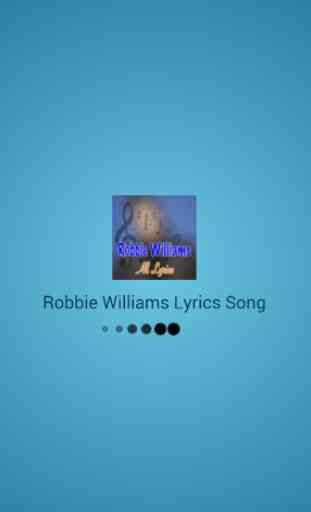 Robbie Williams Lyrics Song 1
