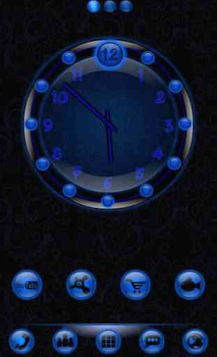 Sleek Blue Clock Widget 1