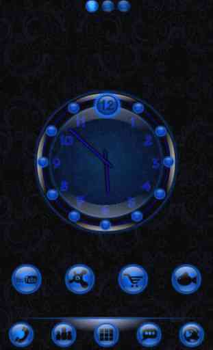Sleek Blue Clock Widget 2