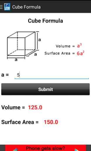 Volume & SurfaceArea Cal 2