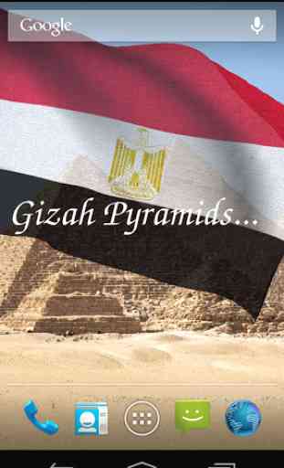 3D Egypt Flag Live Wallpaper 2