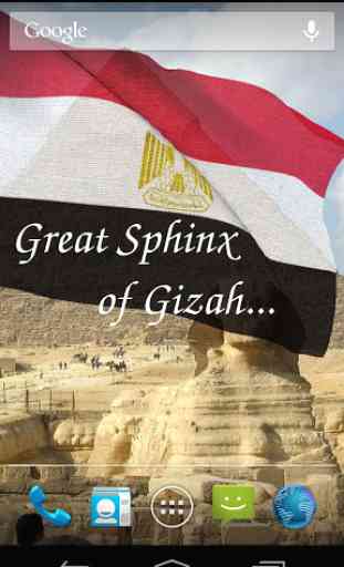 3D Egypt Flag Live Wallpaper 3