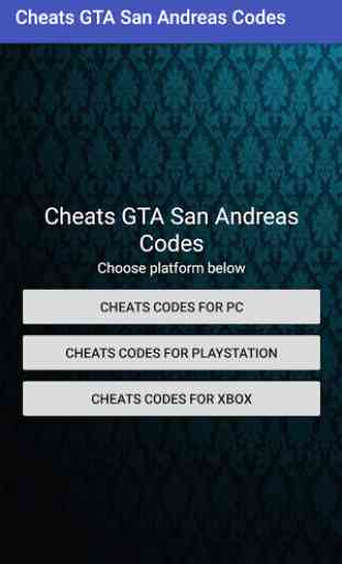 Cheats GTA San Andreas Codes 1