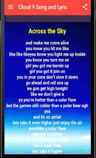 Cloud 9 Song and Lyric 3