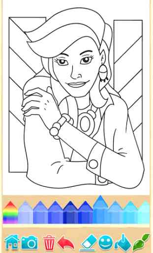 Coloring pages: Model dress up 1