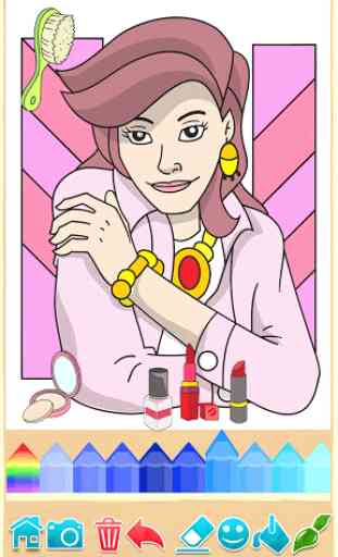 Coloring pages: Model dress up 4