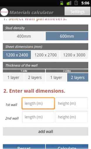 Drywall Material Estimator 2