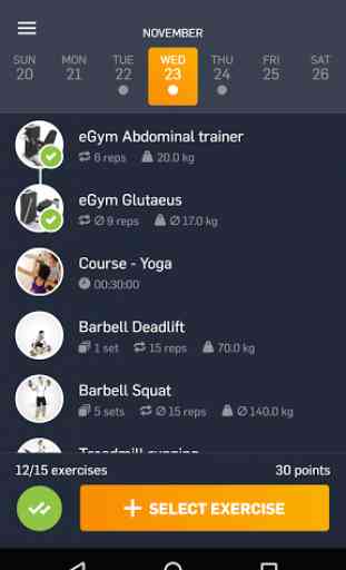 eGym Fitness app 1