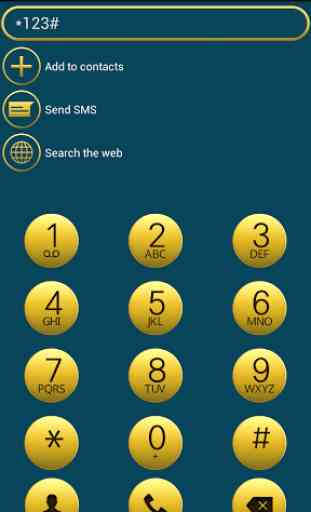 exDialer Blue-Gold theme 1