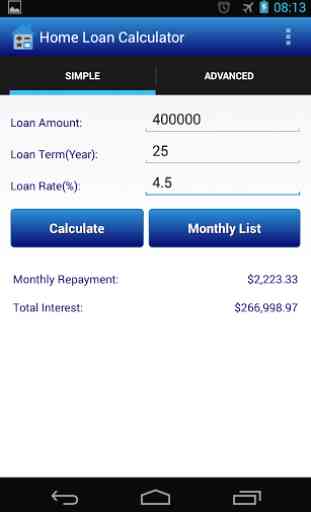 Home loan calculation 1