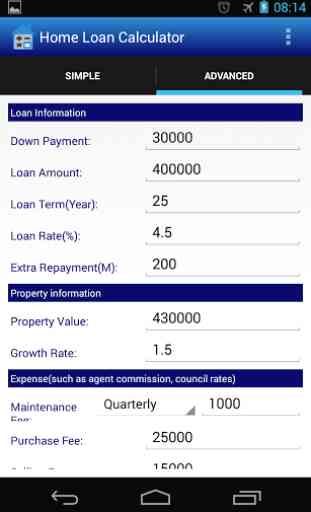 Home loan calculation 3
