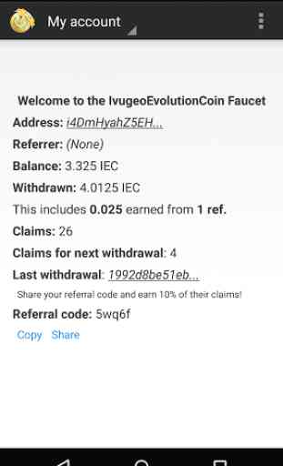 IvugeoEvolutionCoin Faucet 3