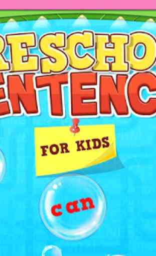 Preschool Sentences For Kids 1