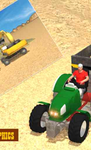 Sand Tractor Transporter Sim 4