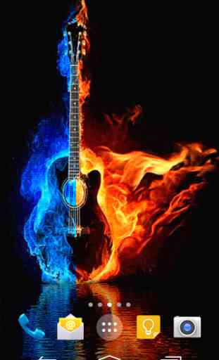 Burning Guitar Live Wallpaper 1
