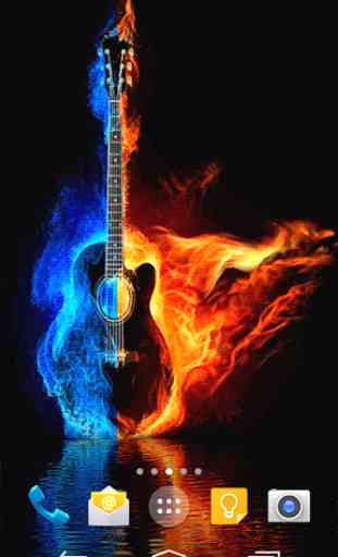 Burning Guitar Live Wallpaper 2