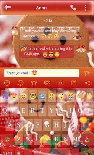 Christmas Emoji Keyboard Skin 3