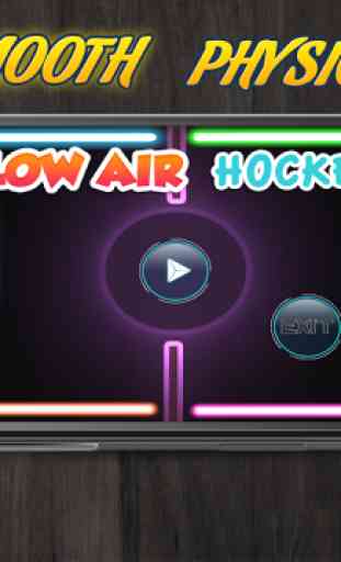 Glow Air Hockey Multiplayer 2