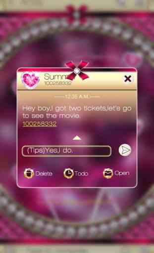 GO SMS PRO BLING LOVE THEME 4