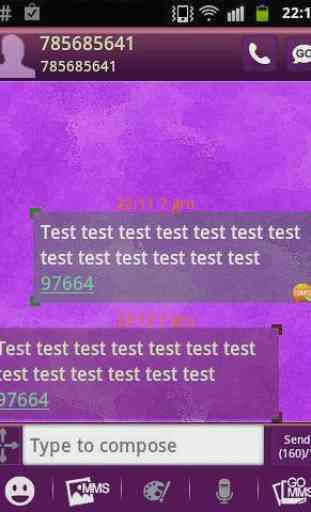 GO SMS Theme Purple Violet 2