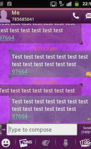 GO SMS Theme Purple Violet 3