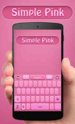 Simple Pink GO Keyboard Theme 1