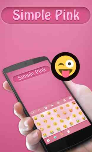 Simple Pink GO Keyboard Theme 2