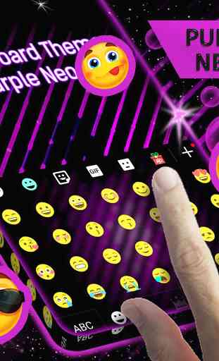 Themes Purple Neon For GO 3
