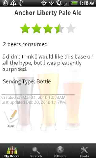 Beer - List, Ratings & Reviews 2