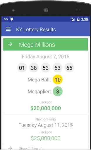 KY Lottery Results 1
