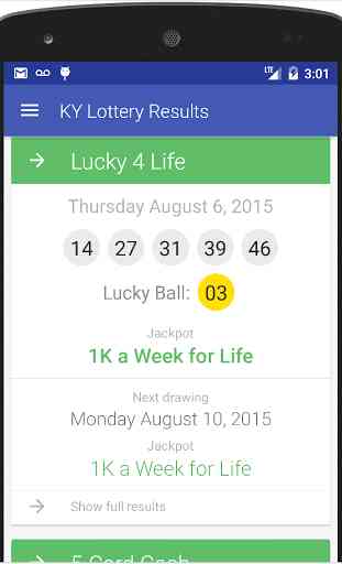 KY Lottery Results 3