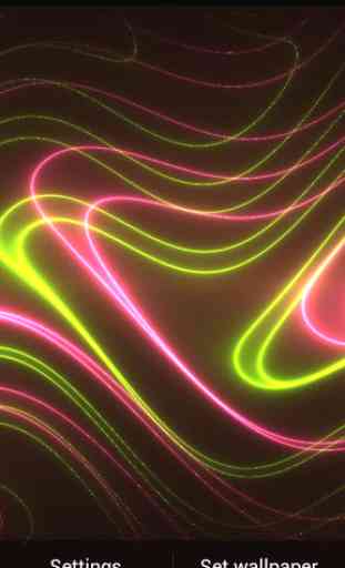 Neon Glitter Wave HD LWP 3