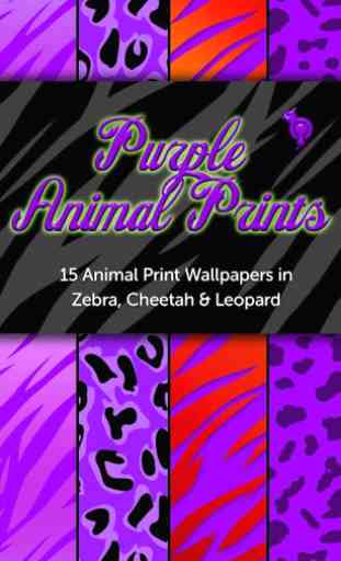Purple Animal Prints Wallpaper 1