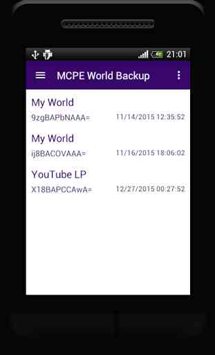 World Backup for MCPE 1