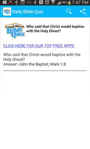 Bible Trivia- Quiz Daily 2