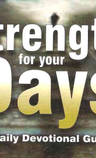 Strength for Your Days 1