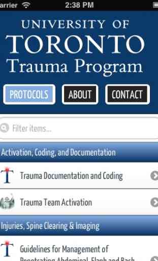 U of T Trauma Protocols 1