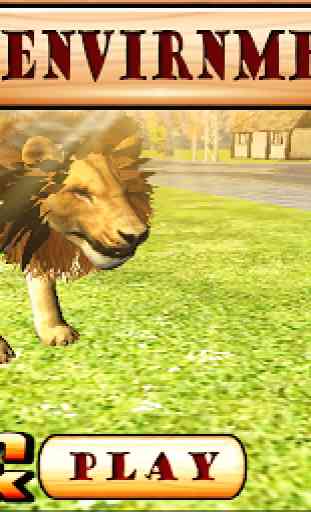 Angry Lion City Attack 3D 2