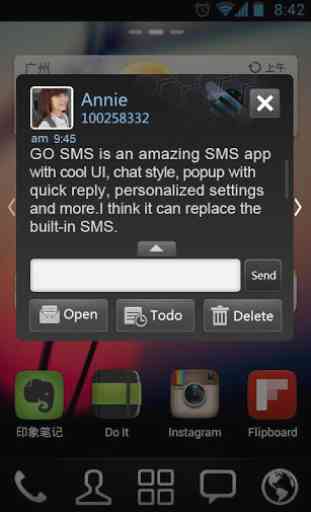 GO SMS Pro Dark Theme 1