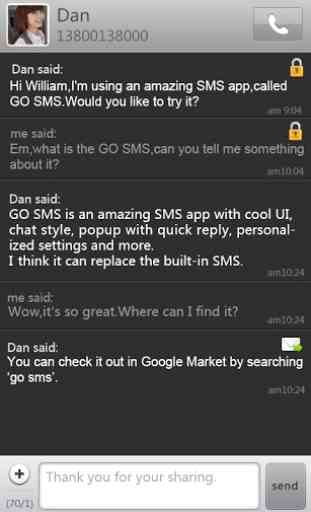 GO SMS Pro Dark Theme 4