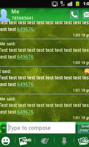 GO SMS Theme Green Nature 2
