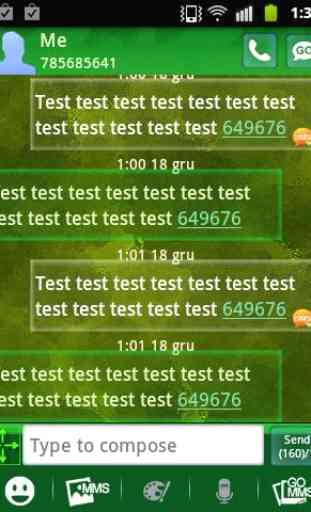 GO SMS Theme Green Nature 3