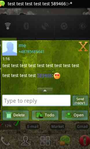 GO SMS Theme Green Nature 4
