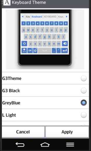 GreyBlue Keyboard LG THEME 1
