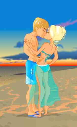 Kissing on a Beach Dress Up 2